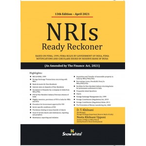 Snow White's NRIs Ready Reckoner 2021 by D. T. Khilnani